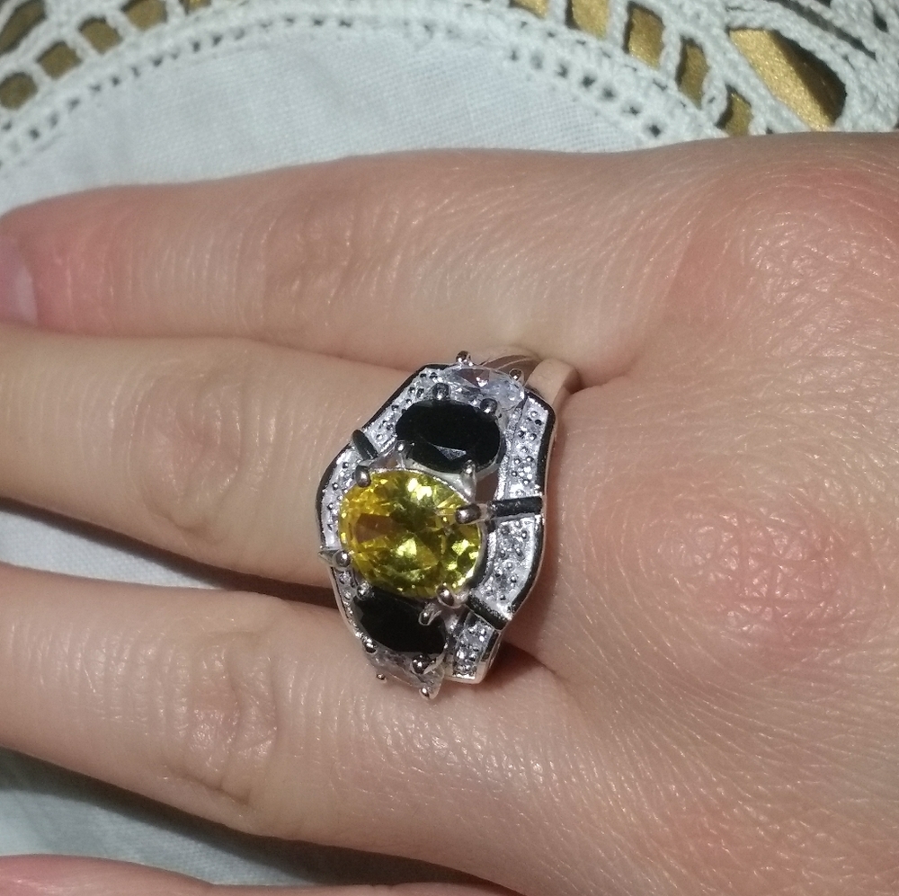 Gorgeous Large Gemstone Ring, 925 - image 1